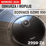 Ecovacs Deebot Ozmo 950 C (2021r). POLSKA DYSTRYBUCJA - SKLEP  Warszawa, kurier 0 zł. NATYCHMIASTOWA WYSYŁKA