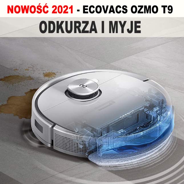 1087.jpg Ecovacs Deebot Ozmo PRO T9 . Oryginalny. Polska dystrybucja. Sklep Ecovacs - Warszawa. - obrazek 1